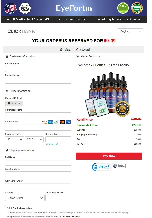 eyefortin - Order Page